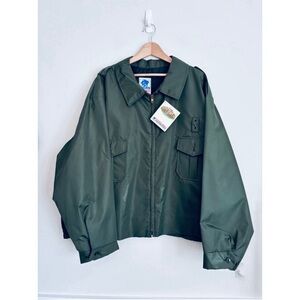 Vintage New Dead Stock Horace Small Apparel Co  Vinyl Jacket Mens XXL Green
